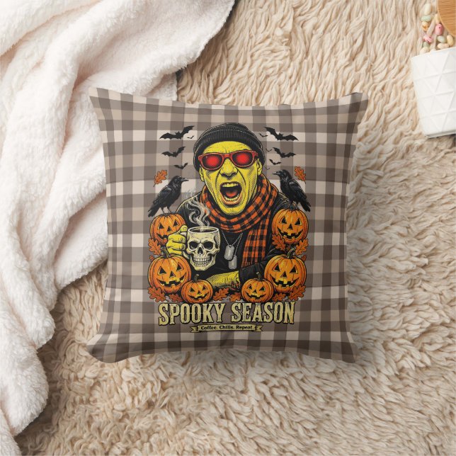Coussin Buffle Effrayant - Décoration drôle d'Halloween de (Couverture)