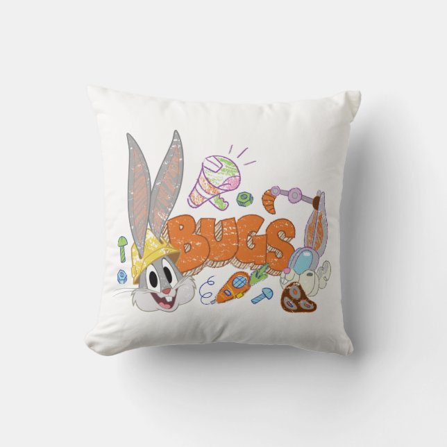 Coussin BUGS BUNNY BUILDERS™| BUGS BUNNY™ Sketch Art (Recto)