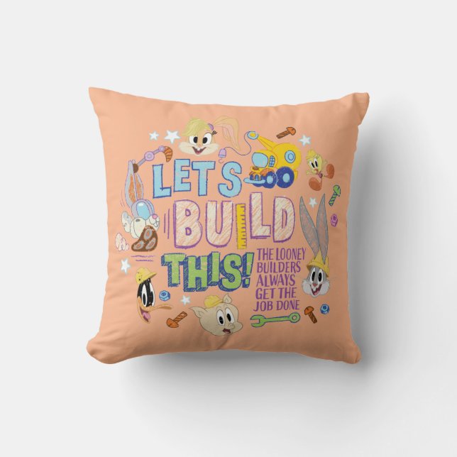 Coussin BUGS BUNNY BUILDERS™| Croquis "Construisons ceci" (Recto)