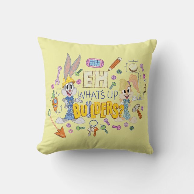 Coussin BUGS BUNNY BUILDERS™| Eh, Qu'est-ce qui se passe l (Recto)
