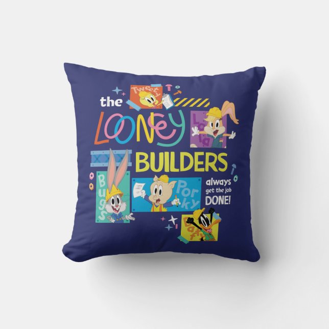 Coussin BUGS BUNNY BUILDERS™| Le Collage des Looney Builde (Recto)