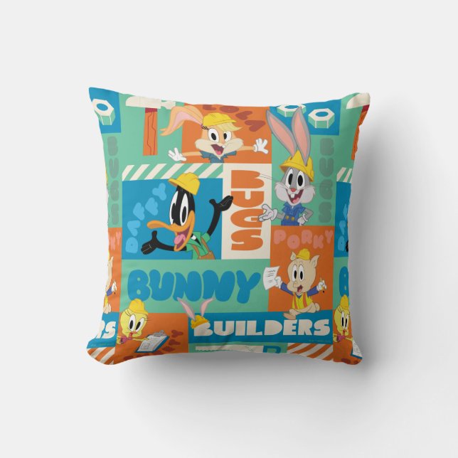 Coussin BUGS BUNNY BUILDERS™| Motif de grille de personnag (Recto)