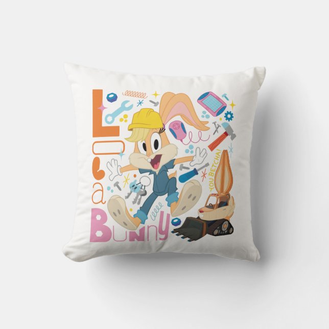 Coussin BUGS BUNNY BUILDERS™| Outils de travail de Lola Bu (Recto)