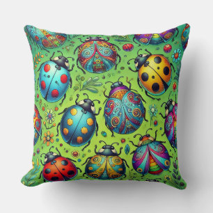 Coussin Bugs colorés