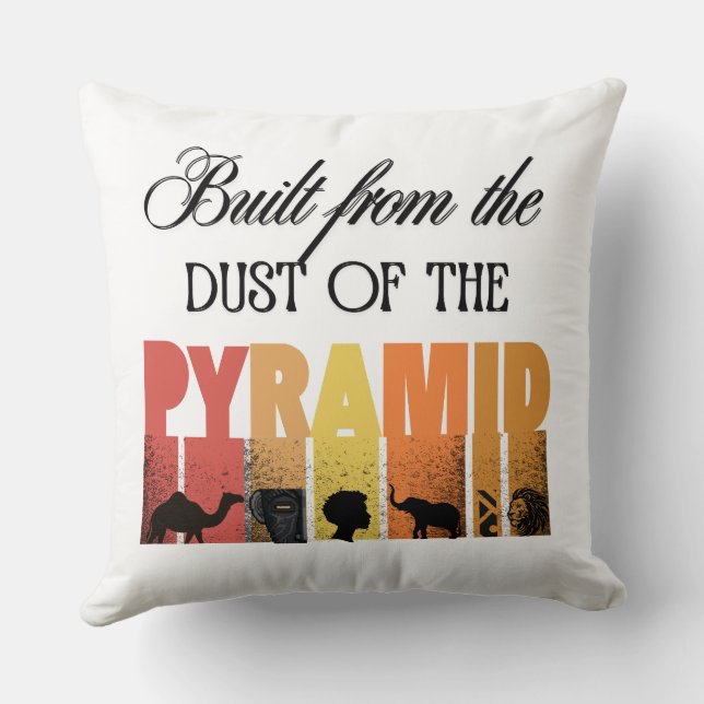 Coussin Built From Dust of The Pyramid | Throw Pillow (Verso)