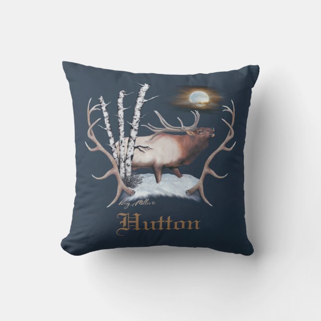 Coussin Bull Elk (Recto)