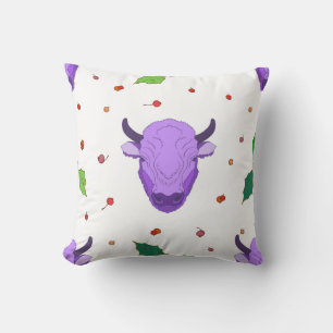 Coussin Bull, houx, mistletoe et baies. Le symbole o