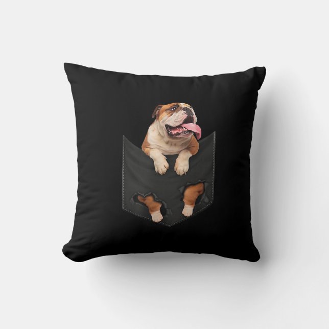Coussin Bulldog Anglais Dans Votre Chien De Poche Amateurs (Recto)
