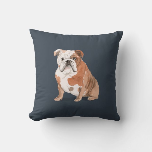 Coussin Bulldog & Dog Bones anglais (Recto)