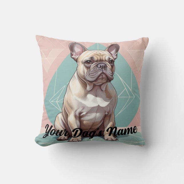 Coussin Bulldog français personnalisé (Recto)