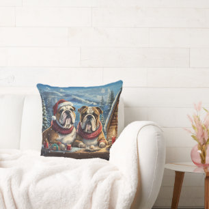 Coussin Bulldogs Conception de vacances par Rich AMeN Gill