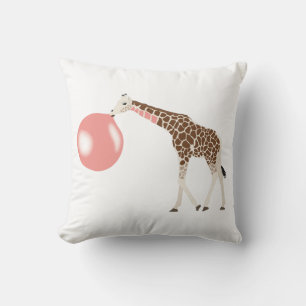 Coussin Bulle de gomme Giraffe soufflante bulle