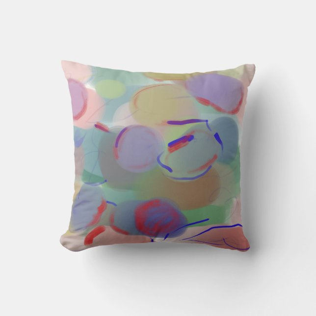 Coussin Bulles Abstraites (Recto)