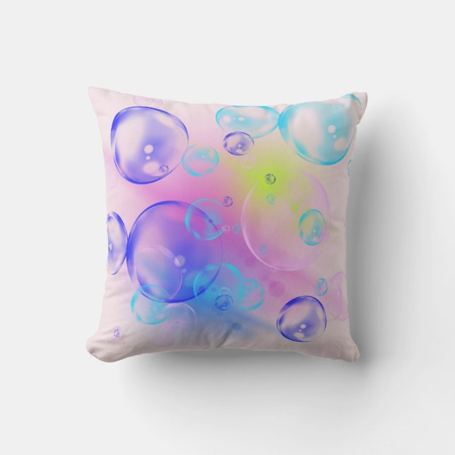Coussin BULLES - Bulles Colorées Pour Enfants - (Recto)