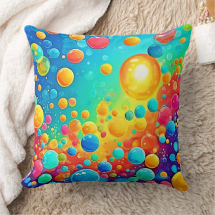 Coussin Bulles colorées Art flottant