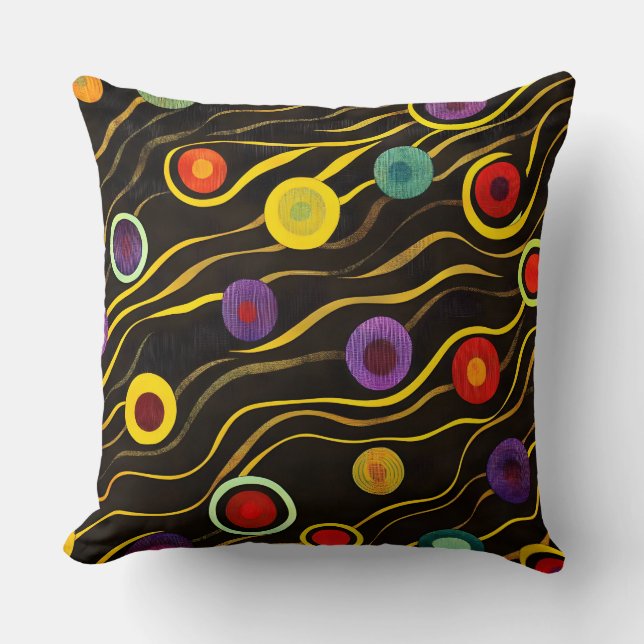 Coussin Bulles et vagues fluides 1 (Recto)