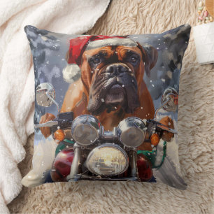 Coussin Bullmastiff Chien équitation Moto Noël