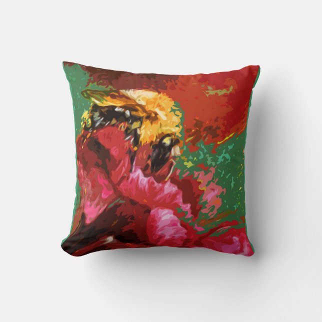 Coussin Bumble Bee par Alexandra Cook (Recto)