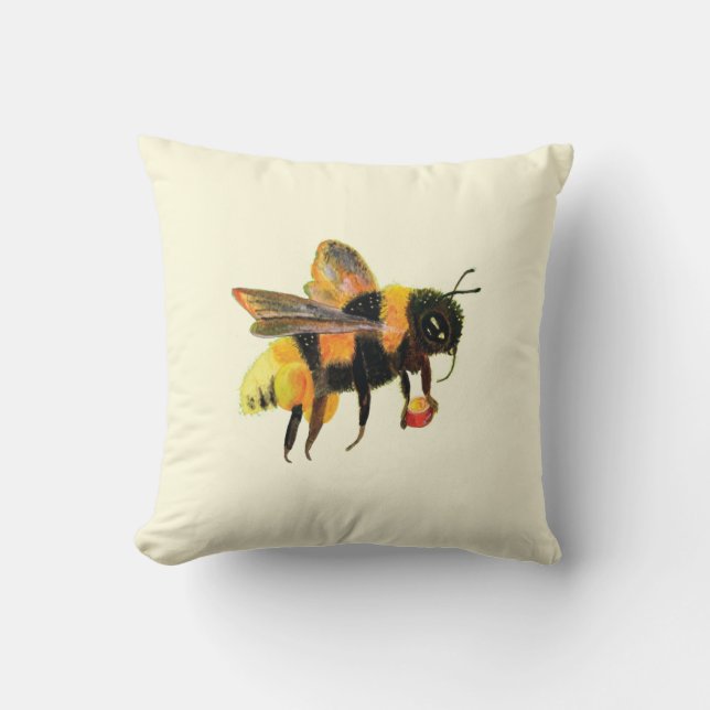 Coussin Bumble Bee transportant du pollen (Recto)