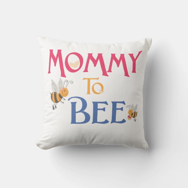 Coussin Bumble Bees Maman to Be (Recto)