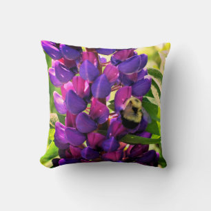 Coussin Bumeau Bee Lupine Flower Close