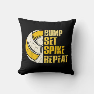 Coussin Bump Set Spike Repeat Volleyball Fun