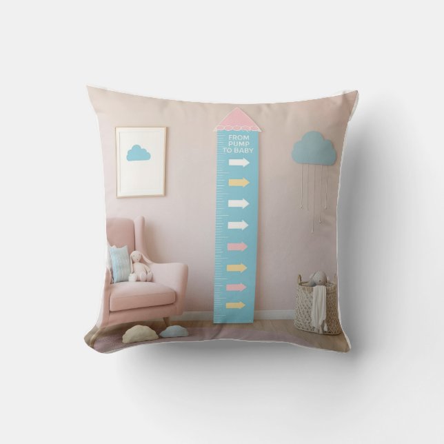 Coussin Bump to Baby Cloud Graphique de croissance (Recto)