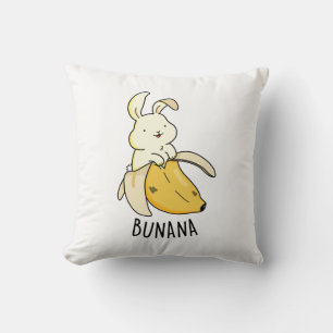 Coussin Bunana Drôle Lapin Dans Un Pun De Banane