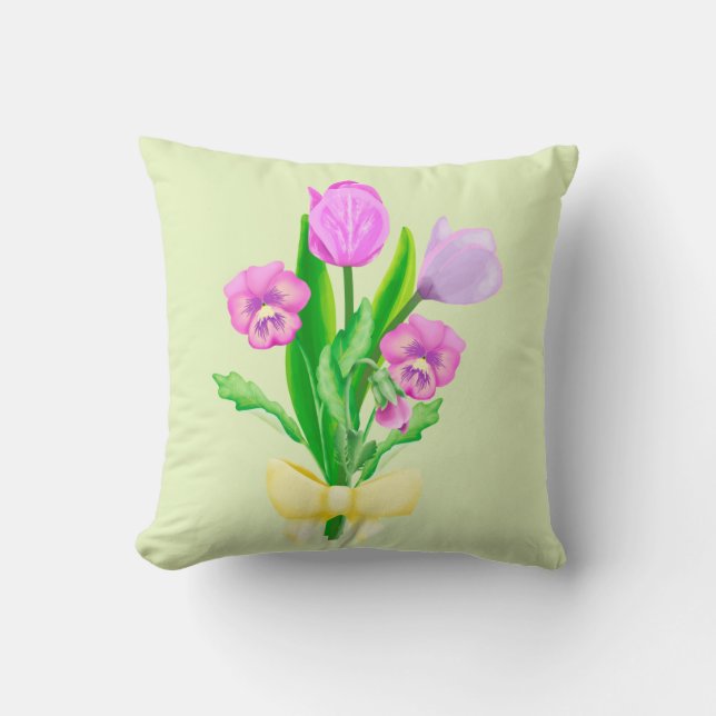 Coussin Bunch of Spring Flowers (Recto)