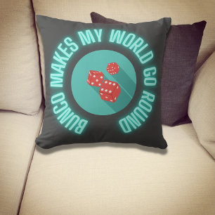Coussin Bunco fait tourner mon monde Neon