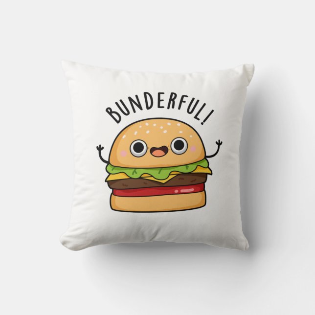 Coussin Bunderny Burger Bun Pun (Recto)