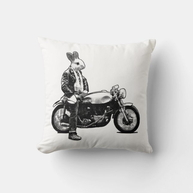 Coussin Bunny Biker (Recto)