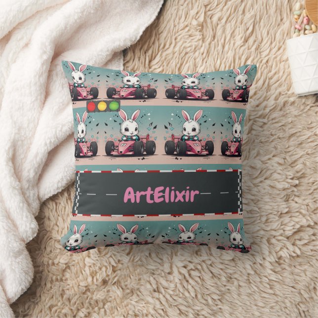Coussin Bunny Car Racer (Couverture)