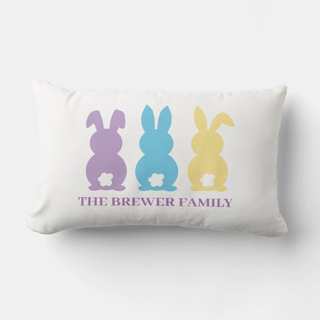 Coussin Bunny Lumbar personnalisé (Recto)