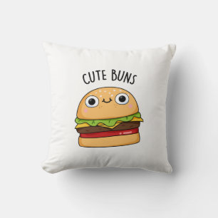 Coussin Buns mignons Funny Burger Pun