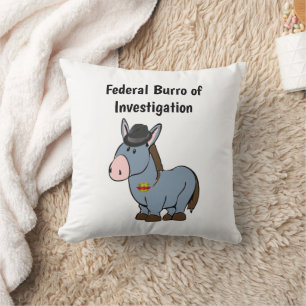 Coussin Bureau fédéral d'enquête du FBI Dessin d'âne