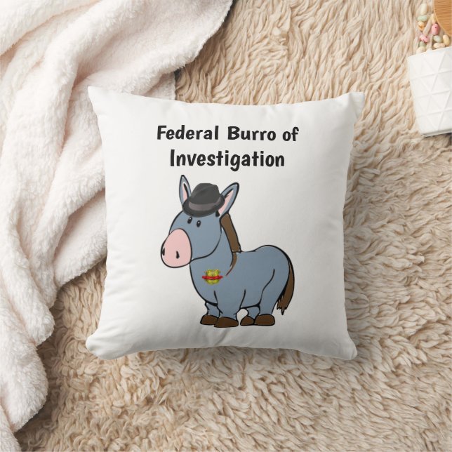 Coussin Bureau fédéral d'enquête du FBI Dessin d'âne (Couverture)