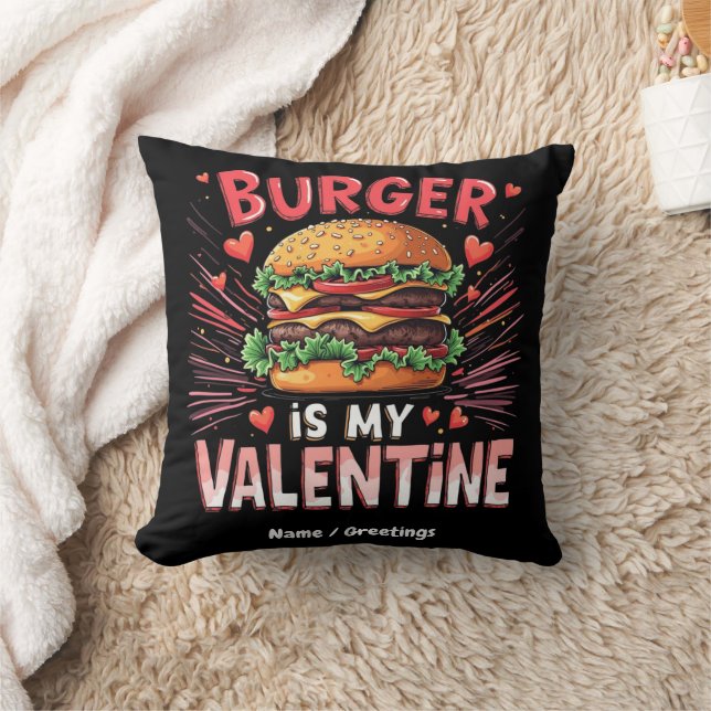 Coussin Burger est ma Saint Valentin un hommage hilarié (Couverture)