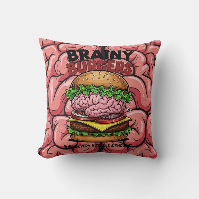 Coussin Burgers Brainy (Recto)