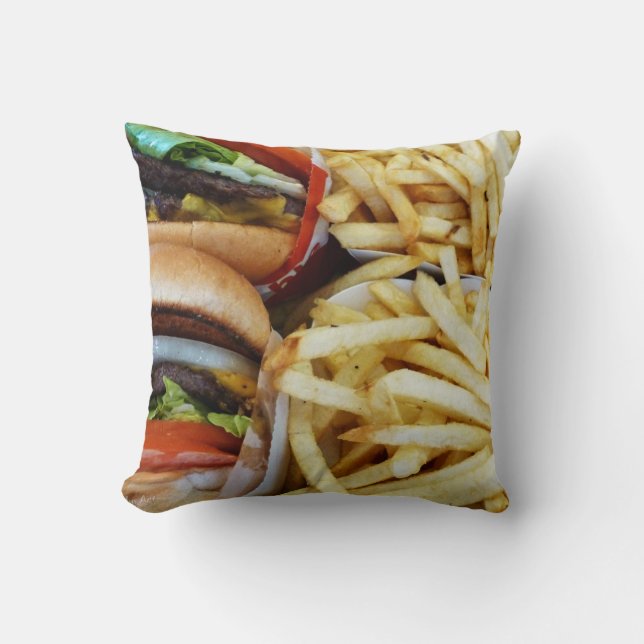 Coussin Burgers et frites (Recto)