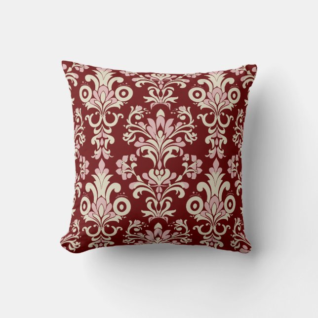 Coussin Burgundy Elegance (Recto)