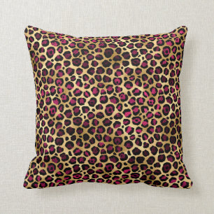 Coussin Burgundy et Gold Leopard Series Design 2