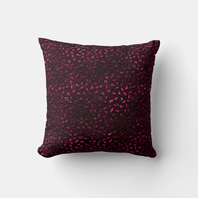 Coussin Burgundy et Gold Leopard Series Design 3 (Recto)