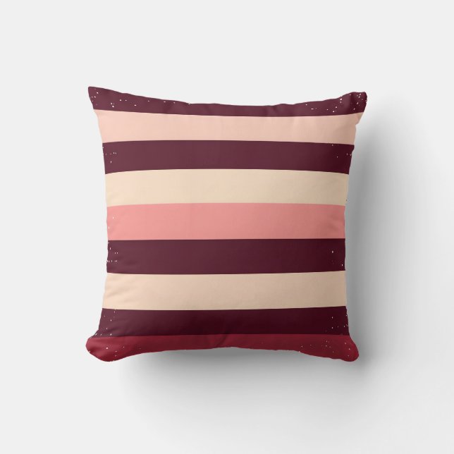 Coussin Burgundy et Grunge Rose (Recto)