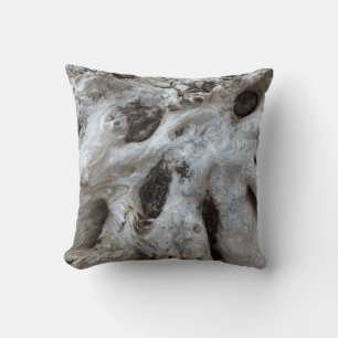 Coussin Burl de bois de chauffe Abstrait