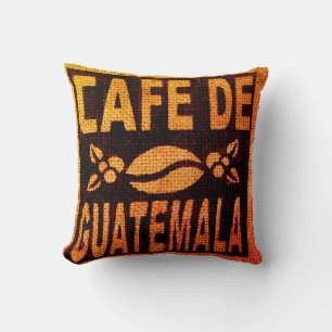 COUSSIN BURLAP CAFÉ SAC JETER DES COULEURS GUATEMALAN