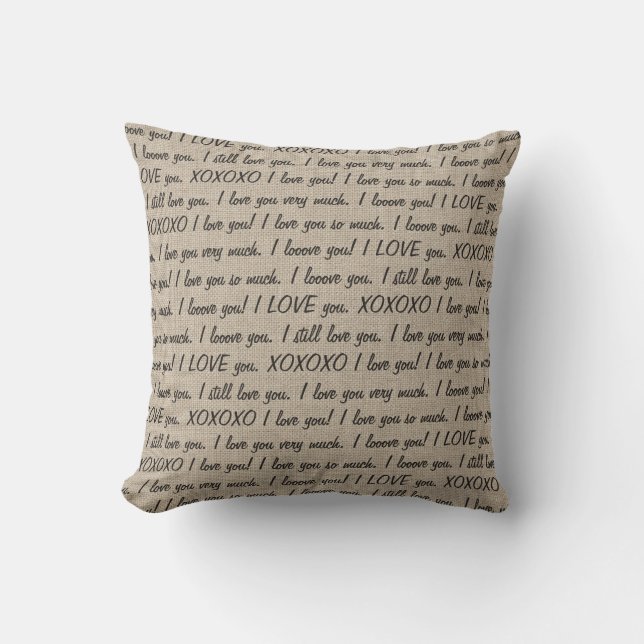 Coussin Burlap LOVE (Recto)