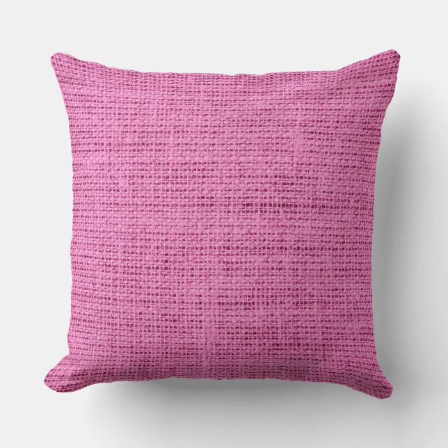 Coussin Burlap rose Lin Rustique (Recto)