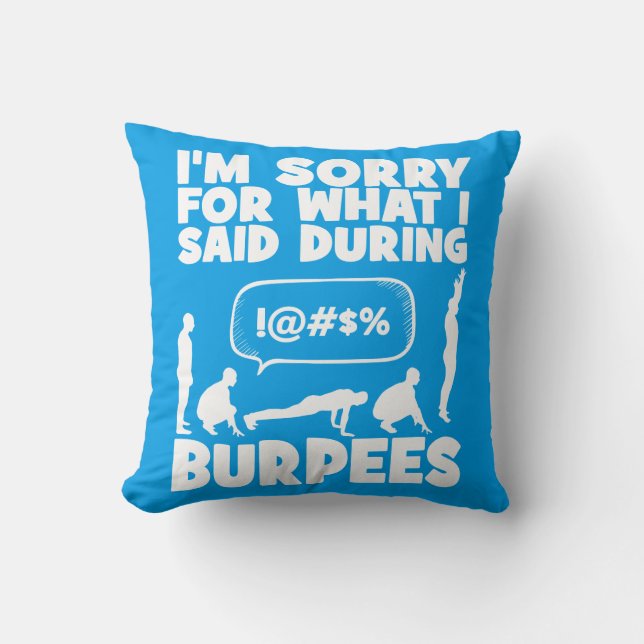Coussin BURPEES - Drôle entraînement de nouveauté (Recto)