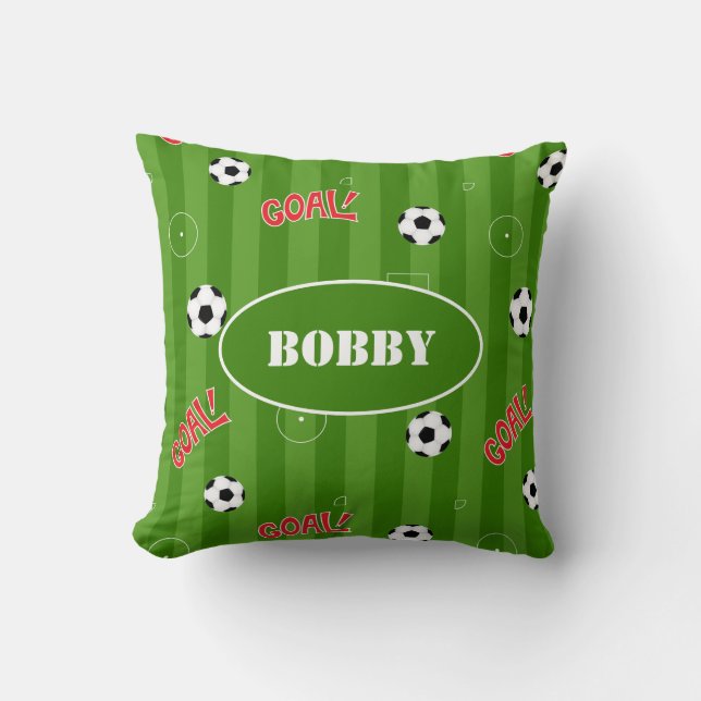 Coussin But Fun Cartoon Soccer Joueur de football terrain (Recto)
